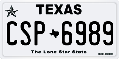 TX license plate CSP6989