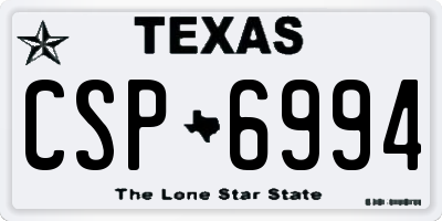 TX license plate CSP6994