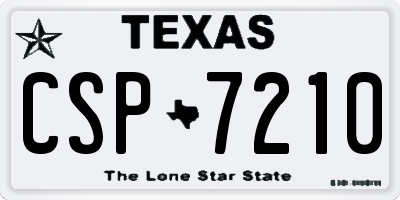 TX license plate CSP7210
