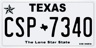 TX license plate CSP7340