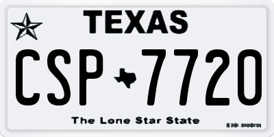 TX license plate CSP7720