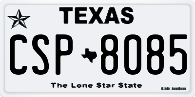 TX license plate CSP8085