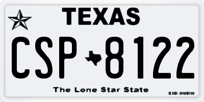 TX license plate CSP8122