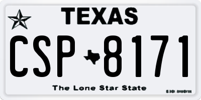 TX license plate CSP8171