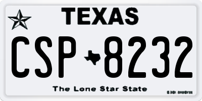 TX license plate CSP8232