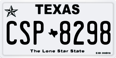 TX license plate CSP8298