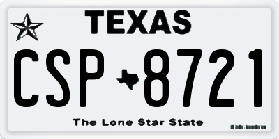 TX license plate CSP8721