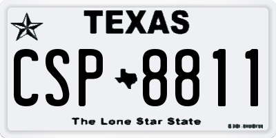 TX license plate CSP8811