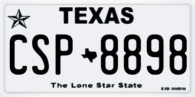 TX license plate CSP8898