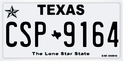 TX license plate CSP9164