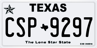 TX license plate CSP9297