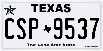 TX license plate CSP9537