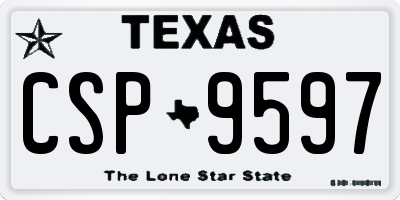 TX license plate CSP9597