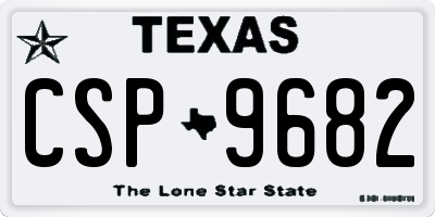 TX license plate CSP9682