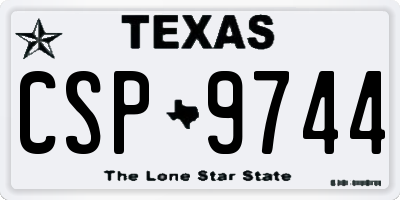 TX license plate CSP9744