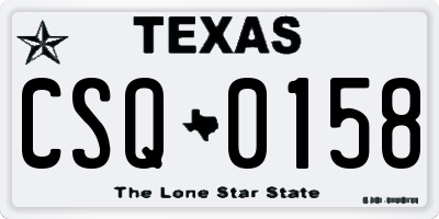 TX license plate CSQ0158