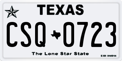 TX license plate CSQ0723