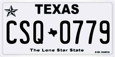 TX license plate CSQ0779