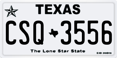 TX license plate CSQ3556