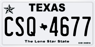 TX license plate CSQ4677