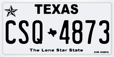 TX license plate CSQ4873