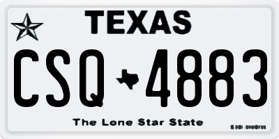 TX license plate CSQ4883