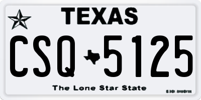 TX license plate CSQ5125