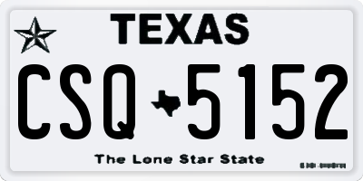 TX license plate CSQ5152