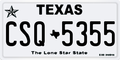 TX license plate CSQ5355