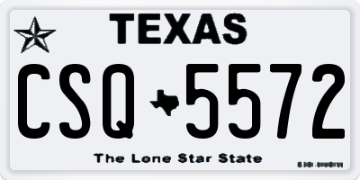 TX license plate CSQ5572