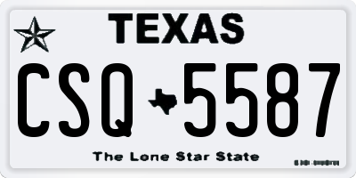 TX license plate CSQ5587