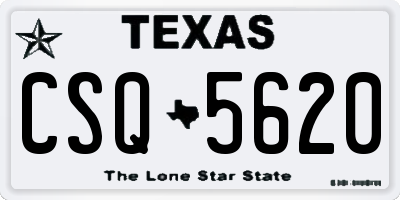 TX license plate CSQ5620