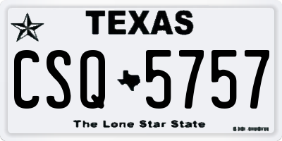 TX license plate CSQ5757
