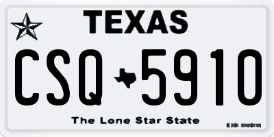 TX license plate CSQ5910