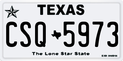 TX license plate CSQ5973