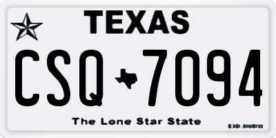 TX license plate CSQ7094