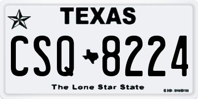TX license plate CSQ8224