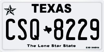 TX license plate CSQ8229