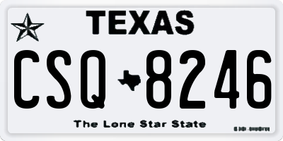 TX license plate CSQ8246