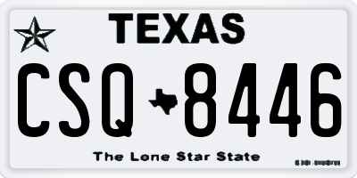 TX license plate CSQ8446
