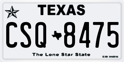 TX license plate CSQ8475