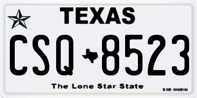 TX license plate CSQ8523