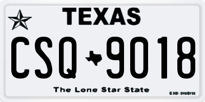 TX license plate CSQ9018