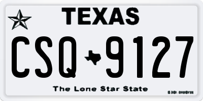 TX license plate CSQ9127