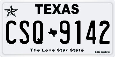 TX license plate CSQ9142