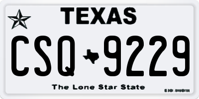 TX license plate CSQ9229