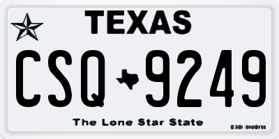 TX license plate CSQ9249