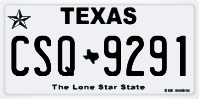 TX license plate CSQ9291