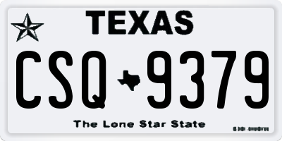TX license plate CSQ9379