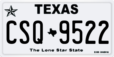 TX license plate CSQ9522